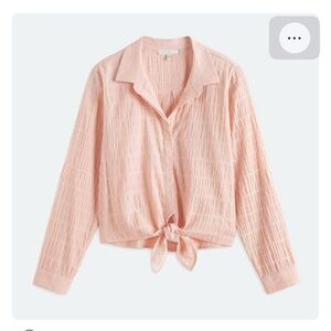 Pale Sky Shanna Tie-Front Blouse